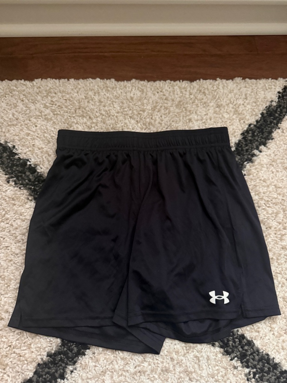 Under Armour Black Performance Training Shorts with White Logo